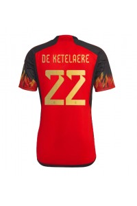 België Charles De Ketelaere #22 Voetbaltruitje Thuis tenue WK 2022 Korte Mouw